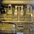 1500 kW CAT 3512C Generator Enclosure interior side view of generator