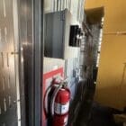 1500 kW CAT 3512C Generator Enclosure fire extinguisher